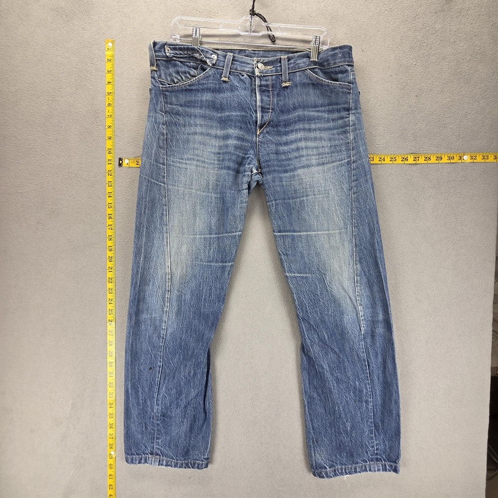 Vintage Levis Engineered Jeans Mens 34x30 Blue Twisted Button Fly Medium Wash